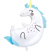 Party Deco Partydeco - Folieballon Eenhoorn (1 stuks)