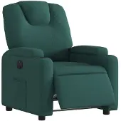 vidaXL Fauteuil verstelbaar elektrisch stof donkergroen
