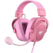 Havit Gaming Headset geschikt voor PC, PS4, PS5, Xbox One & Xbox Series – 3.5 mm Ergonomische Koptelefoon met verstelbare Microfoon - Roze