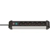 Brennenstuhl Premium-Alu-Line stekkerdoos 6-voudig 3 m H05VV-F 3G1,5 penaarde