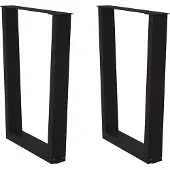 vidaXL Eettafelpoten 2 st V-vormig 60x(72-73,3) cm staal zwart