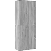 vidaXL Hoge kast 70x35x180 cm bewerkt hout grijs sonoma eikenkleurig