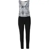 KOROSHI Jumpsuit grijs / donkergrijs / zwart / wit