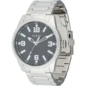 GUESS Analoog horloge 'VARSITY G' zilver