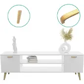 KOBI RTV kast wit 135 cm - Scandinavisch