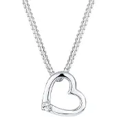 Elli - Halsketting - Dames Hart Hanger met Kristal in 925 Sterling Zilver - Dames