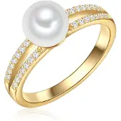 Valero Pearls Ring goud / transparant / parelwit