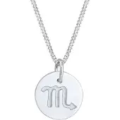Elli - Halsketting - Dames Zodiak Schorpioen Astro Symbool Mat in 925 Sterling Zilver - Dames