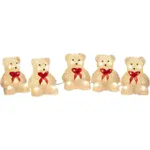 Konstsmide Kerst ijsbeer met verlichting | Warm wit | 40 lampjes | 5 stuks |