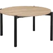 Home affaire Salontafel Retiers Onderstel van metaal zwart, tafelblad in wildeiken look, hoogte 76 cm (1 stuk)