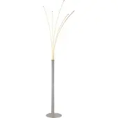 Globo Lighting Moderne vloerlamp Bizzy nikkel