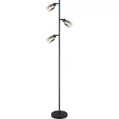 Globo Lighting Vloerlamp Hubertus met smoke glas