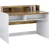 DOMUS Castor-Bureau - Wit Eikenlook