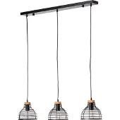 Brilliant 99561/76 Avia Pendel Zwart/Hout - 3 x E27