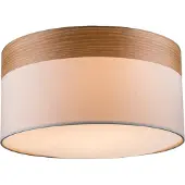 Globo Plafondlamp Chipsy Met Houtlook Ø 40cm