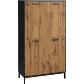 Loft 24 Rocco-Kast - Zwart Eiken