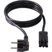 Bachmann installatiestekker stroomkabel - Wieland GST18 - CEE 7/7 / zwart - 10 meter