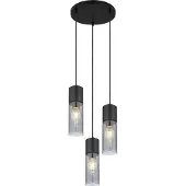 Globo Lighting Strakke Hanglamp Annika 3 Lichts Zwart Rond
