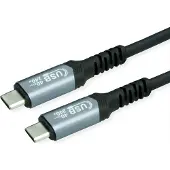 Value USB4 Gen3x2 kabel, C-naar-C, recht/recht, 8K UHD-2, 40 Gbit/s, 240W, zwart, 0,5 meter