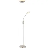 Globo Lighting Verstelbare nikkelen vloerlamp 2-lichts Globo Ganina