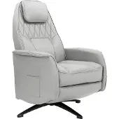 Loft 24 Madoc-Handmatige fauteuil in lichtgrijze stof