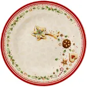 Villeroy & Boch 6x Villeroy & Boch Kerstbakkerij, Bord, Rood