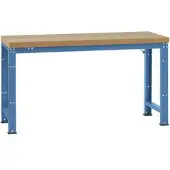 Manuflex werkbank Profi standaard, Tafelblad kunststof B 2000 x D 700, briljantblauw