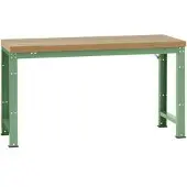 Manuflex werkbank Profi standaard, Tafelblad kunststof B 1750 x D 700, resedagroen