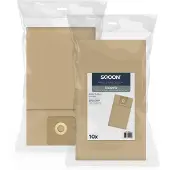 SQOON Stofzuigerzakken 10x Geschikt voor Cleanfix S10 - Vervangt Model 022.430 - Papier - Voor Industriële Reiniging met Hoge Stofopnamecapaciteit