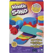 Kinetic Sand Pâte à modeler pour enfant Coffret Arc-en-ciel 390 g et 6 accessoires Modèle aléatoire