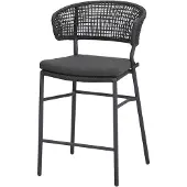 AVH-Collectie Modena barstoel antraciet rope aluminium stapelbaar