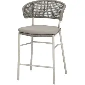 AVH-Collectie Modena barstoel natural sand rope aluminium stapelbaar