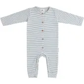 Babys Only gestreepte boxpak lichtblauw/off white Jongens/Meisjes Katoen Ronde hals - maat 80