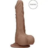 Realrock - dildo met ballen - realistisch 25cm - donker huidskleur
