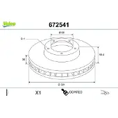 Valeo 672541 Remschijf