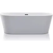 Vente-unique Halfvrijstaande bad DIVINA -255L - 180x75x58cm - Wit