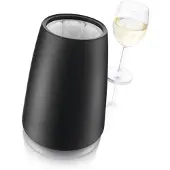 VacuVin Vacu Vin Wijnkoeler Elegant Zwart – Wijnkoeler met Uitneembaar Koelelement – Koelt in 5 Minuten