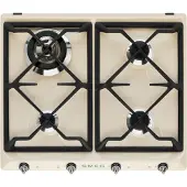 Smeg SR964PGH Kookplaat Gas 60cm Crème