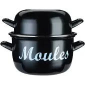 Kitchencraft : Wereld van smaken - Grote mosselpan, geëmailleerd, 25 cm