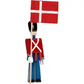 Kay Bojesen Denmark Kay Bojesen minivaandeldrager met textielvlag 18,5 cm