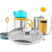 BioLite - CampStove Complete Cook Kit - Drogebrandstofkookstel stainless steel /oranje