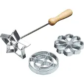 Kitchencraft rozet ijzer 28 cm staal zilver 4 delig
