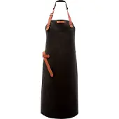 Xapron Luxe leren Schort Bovine - Zwart - Large