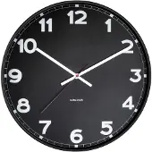 Karlsson stationsklok zwart metaal 40.5cm