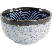 Tokyo Design Studio Aisai Seigaiha Kom 55 Cl - Serveerkommen Porselein Blue - 18573