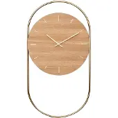Andersen A-Wall wandklok 41x76 cm Oak-brass