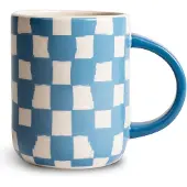 By On Liz mok check 28 cl Blauw-wit