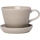 ERNST koffiekop met schotel 20 cl Zand