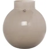 ERNST glazen vaas rond beige H22 cm Ø21 cm