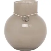 ERNST glazen vaas rond beige H10 cm Ø9 cm